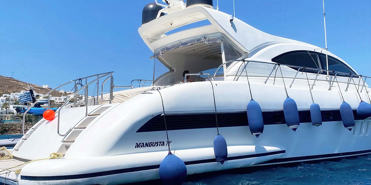 Аренда яхты Mangusta 72 на Миконосе, Греция